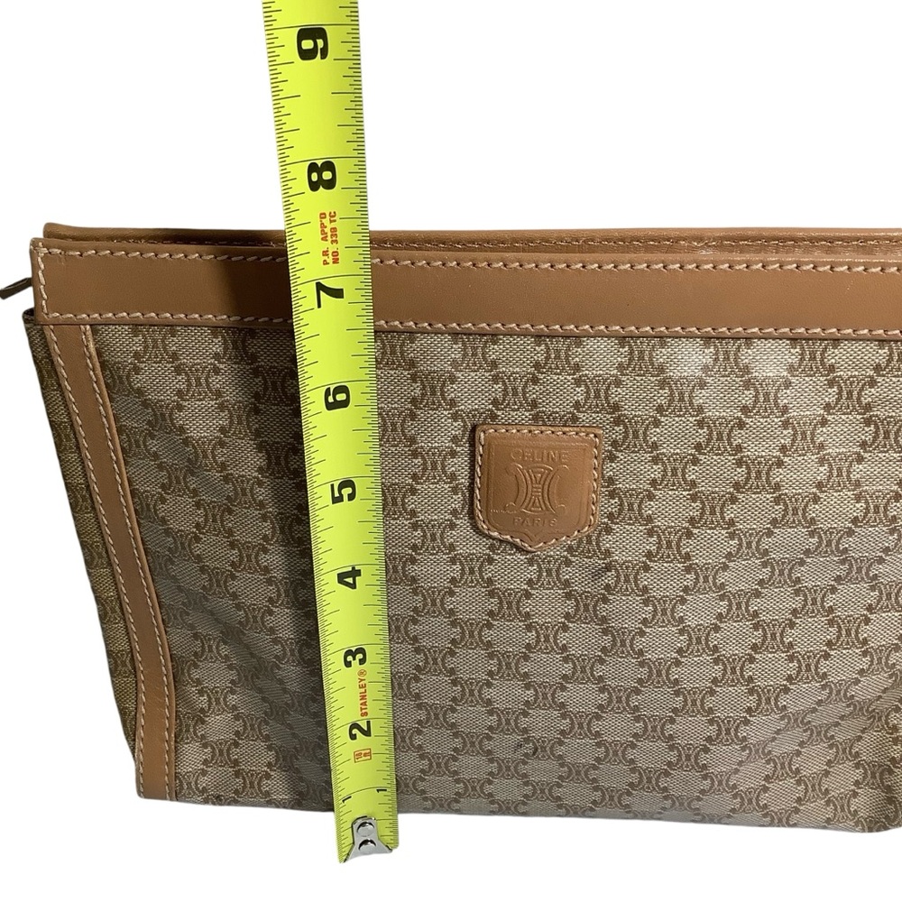 Celine Macadam Brown Monogram Clutch Vintage - Picture 12 of 15